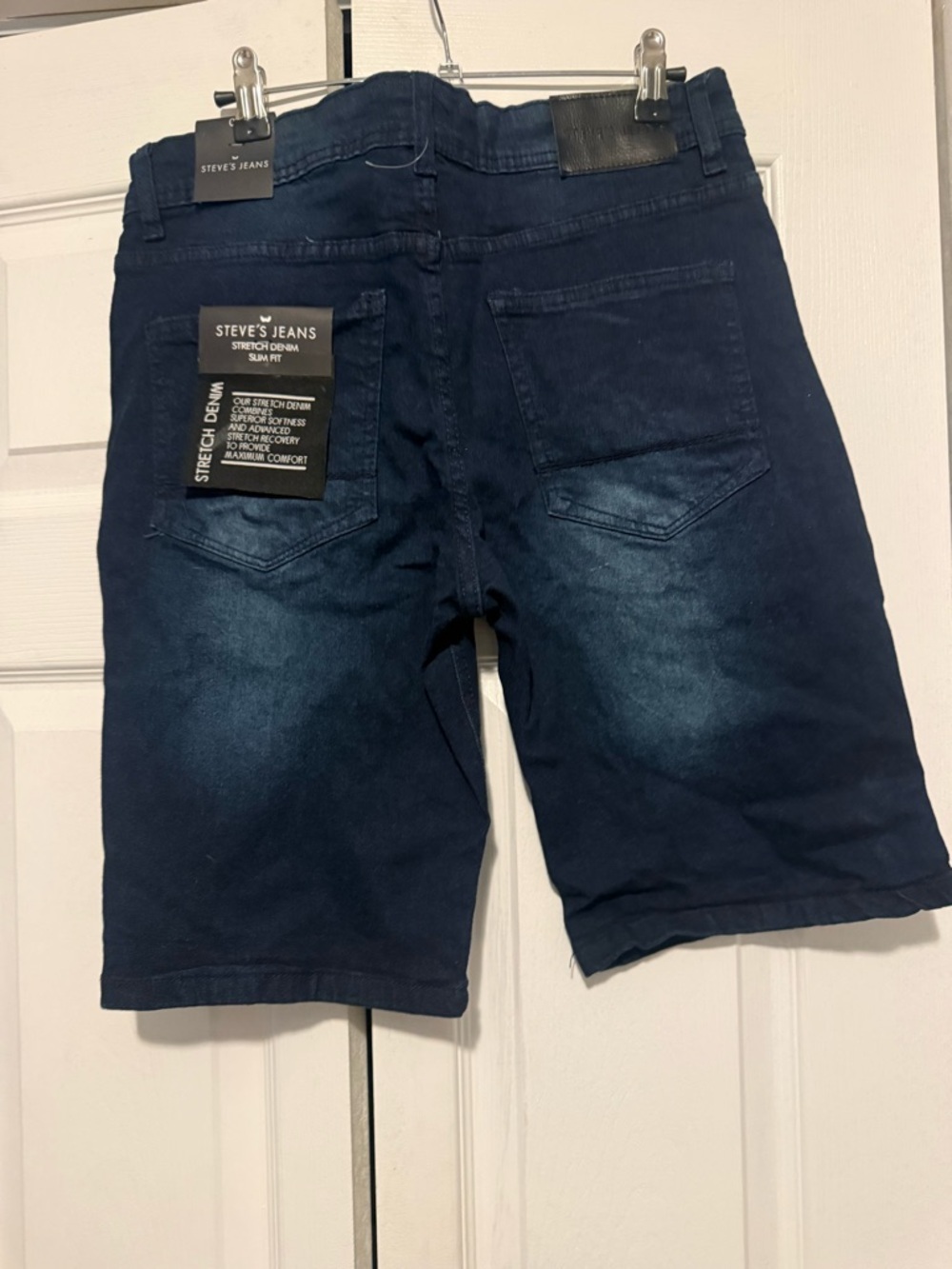 Steve’s Men’s Dark Blue Denim Shorts - Picture 3 of 5